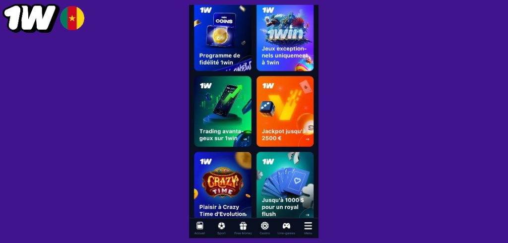 Bonus et promotions pour les utilisateurs de l’application 1Win