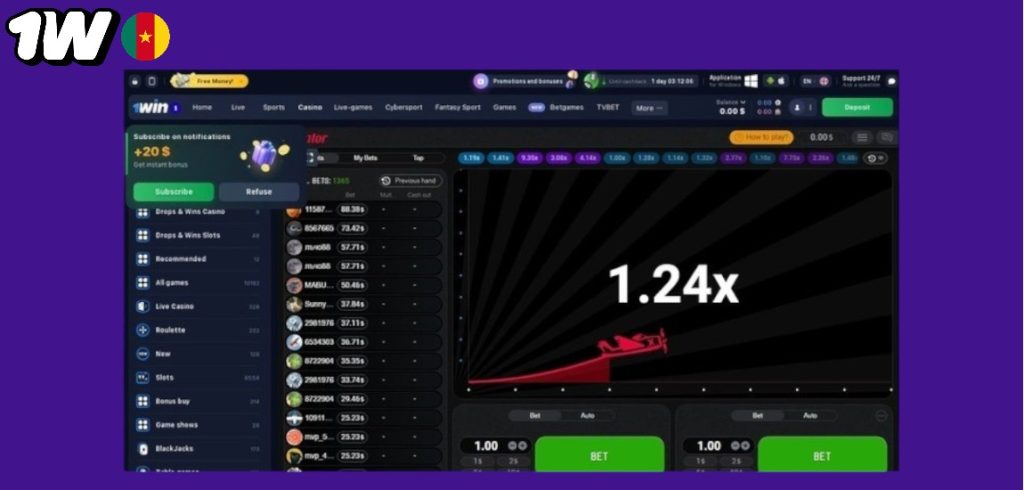Fonctionnement du jeu Aviator 1Win : règles et déroulement