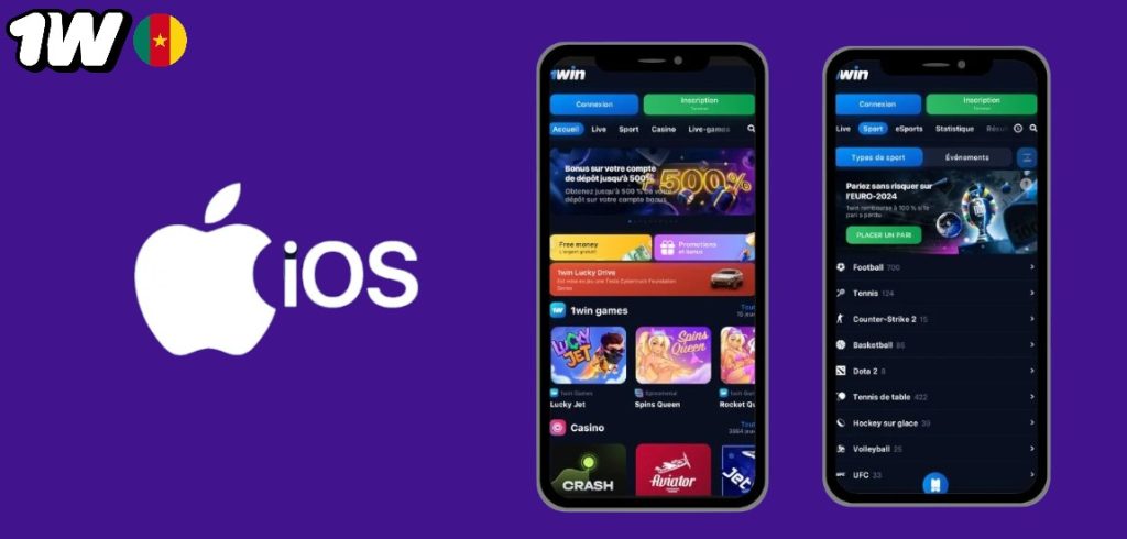Installation de la 1Win App sur iPhone (iOS)