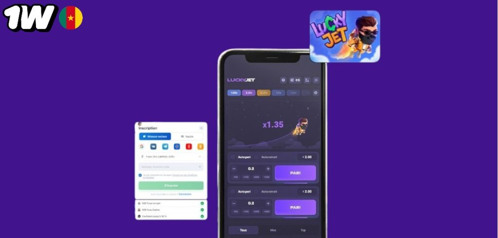 Jouer à Lucky Jet sur mobile : application 1Win pour Android et iOS