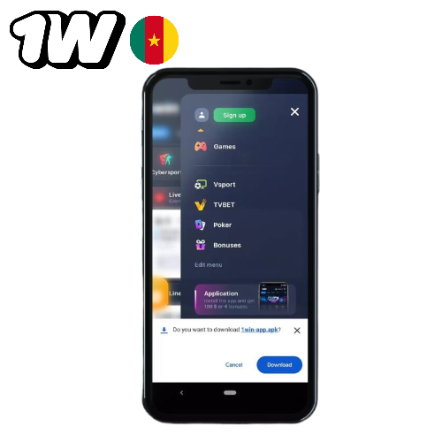 1Win APK: Télécharger l'app mobile Android et iOS Cameroun